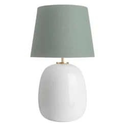 Austra Bordlampe Hvit 40*30*38 Blågrønn skjerm