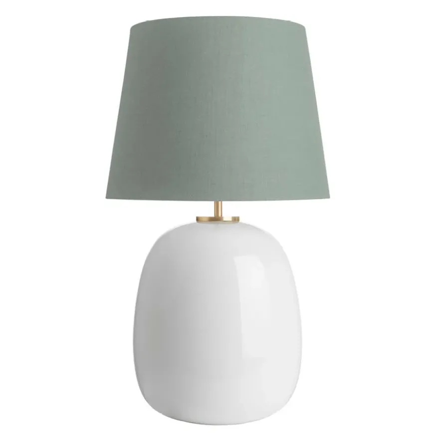 Austra Bordlampe Hvit 40*30*38 Blågrønn skjerm