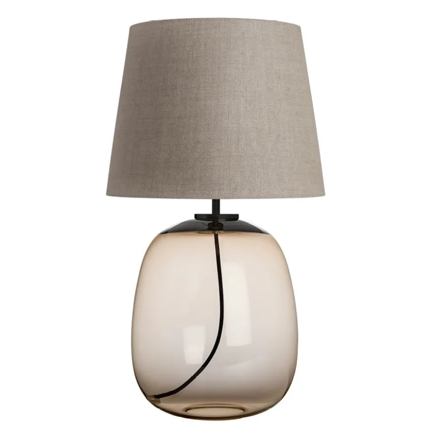 AUSTRA BORDLAMPE KAKAO M. SORT ARMATUR, BEIGE 40*30*38 SKJERM