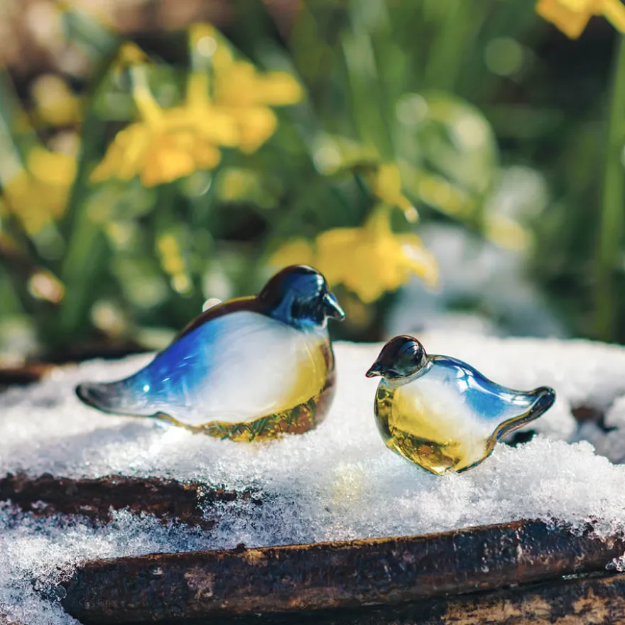 BLÅMEIS GLASSFIGUR 9CM