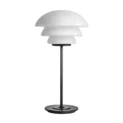 BORDLAMPE 4006 HVIT MED SORT METALLFOT