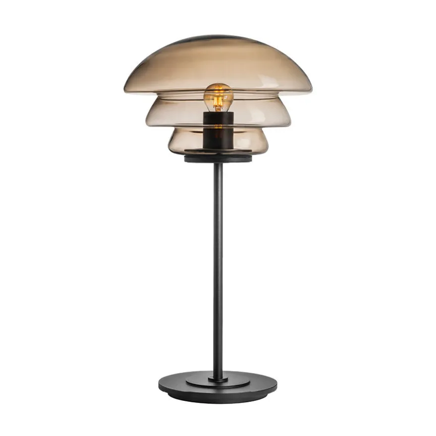 BORDLAMPE 4006 KAKAO MED SORT METALLFOT
