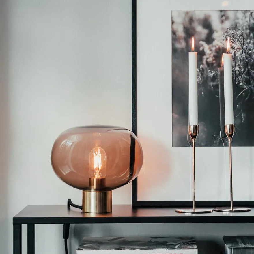 BORDLAMPE 4169 SMALL KAKAO M. MESSING SOKKEL