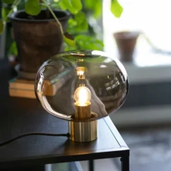 BORDLAMPE 4169 SMALL KAKAO M. SORT SOKKEL