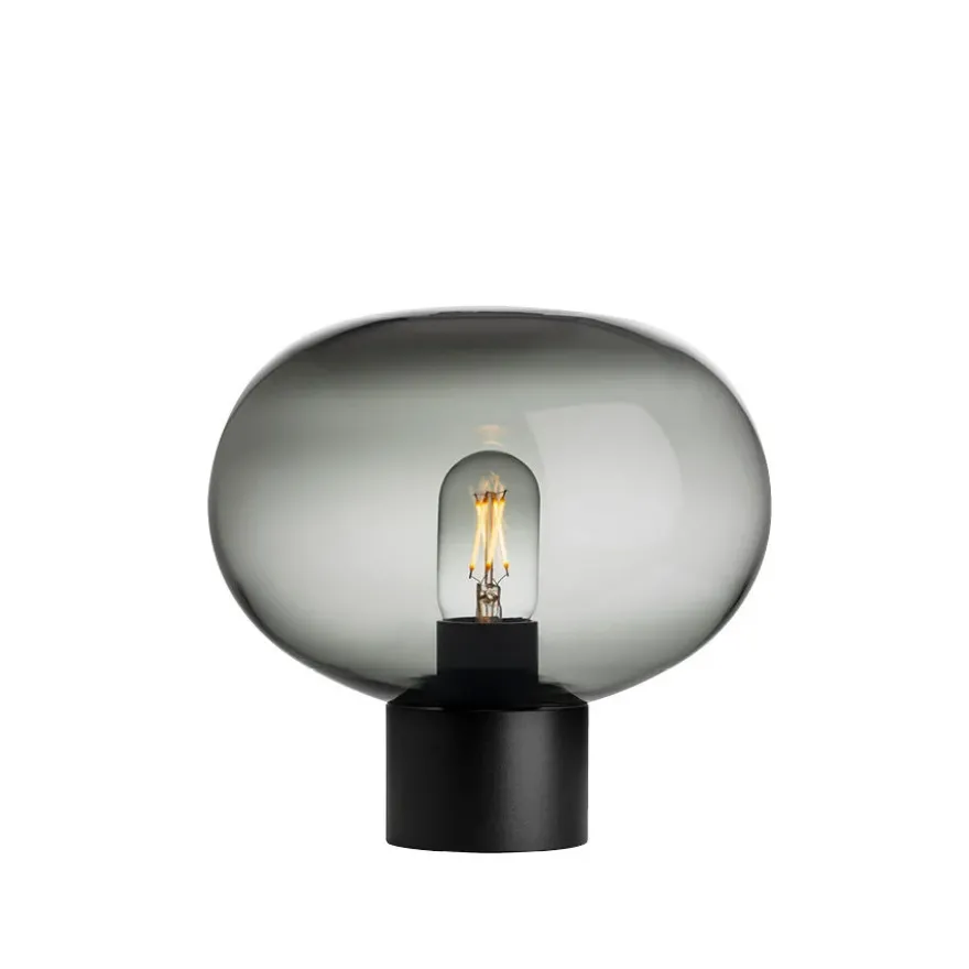BORDLAMPE 4169 SMALL RØKGRÅ M. SORT SOKKEL