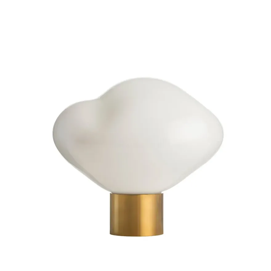 CRYSTAL STONE BORDLAMPE HVIT