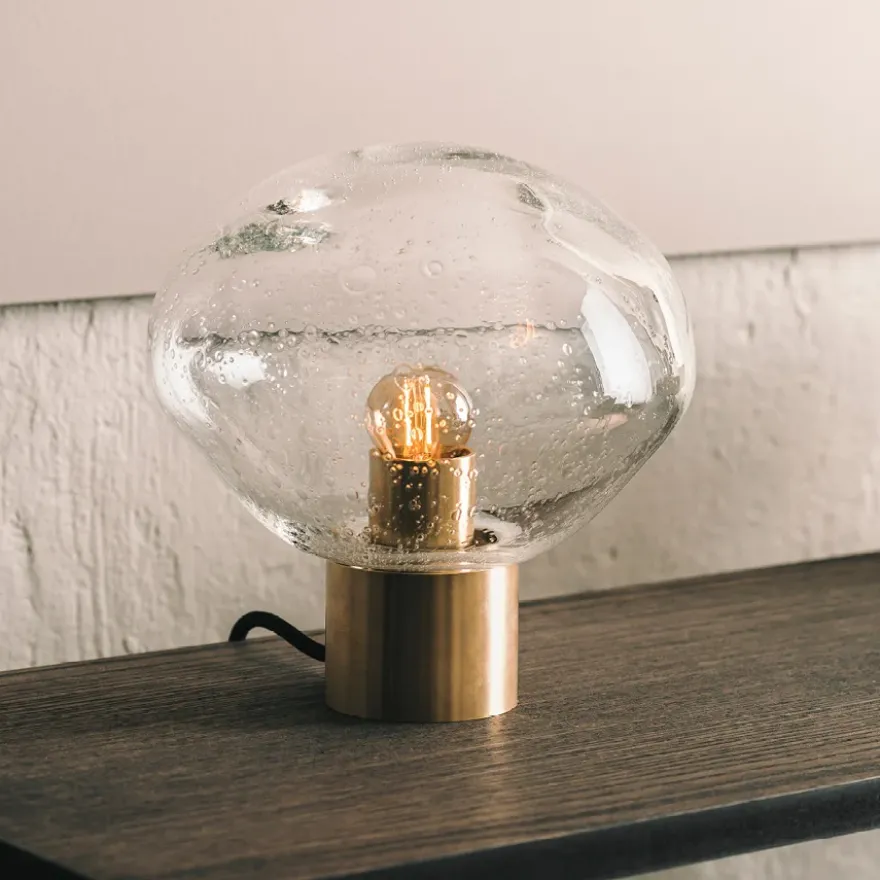 CRYSTAL STONE BORDLAMPE KLAR M/SODA