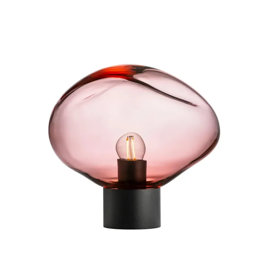 CRYSTAL STONE BORDLAMPE MORGENRØD