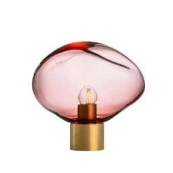 CRYSTAL STONE BORDLAMPE MORGENRØD