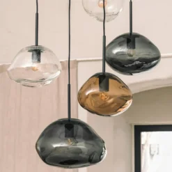 CRYSTAL STONE PENDELLAMPE KAKAO
