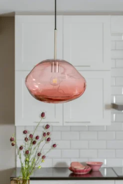 CRYSTAL STONE PENDELLAMPE MORGENRØD