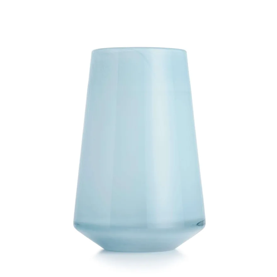 DUGG VASE 20 CM LYSEBLÅ