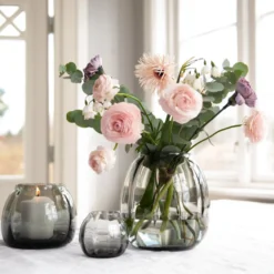 ELLA VASE 22 CM RØKGRÅ