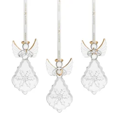 GLASSENGEL SNØFNUGG 3 PK