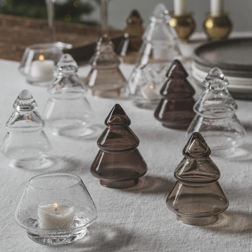 GLASSTRE GLATT MØRK KAKAO 11,5CM