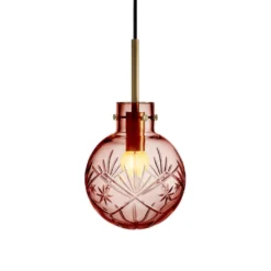 KRYSTALLKULE TAKLAMPE FINN MORGENRØD 160MM