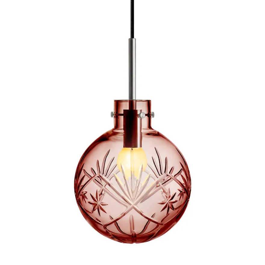 KRYSTALLKULE TAKLAMPE FINN MORGENRØD 200MM