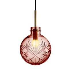 KRYSTALLKULE TAKLAMPE FINN MORGENRØD 200MM