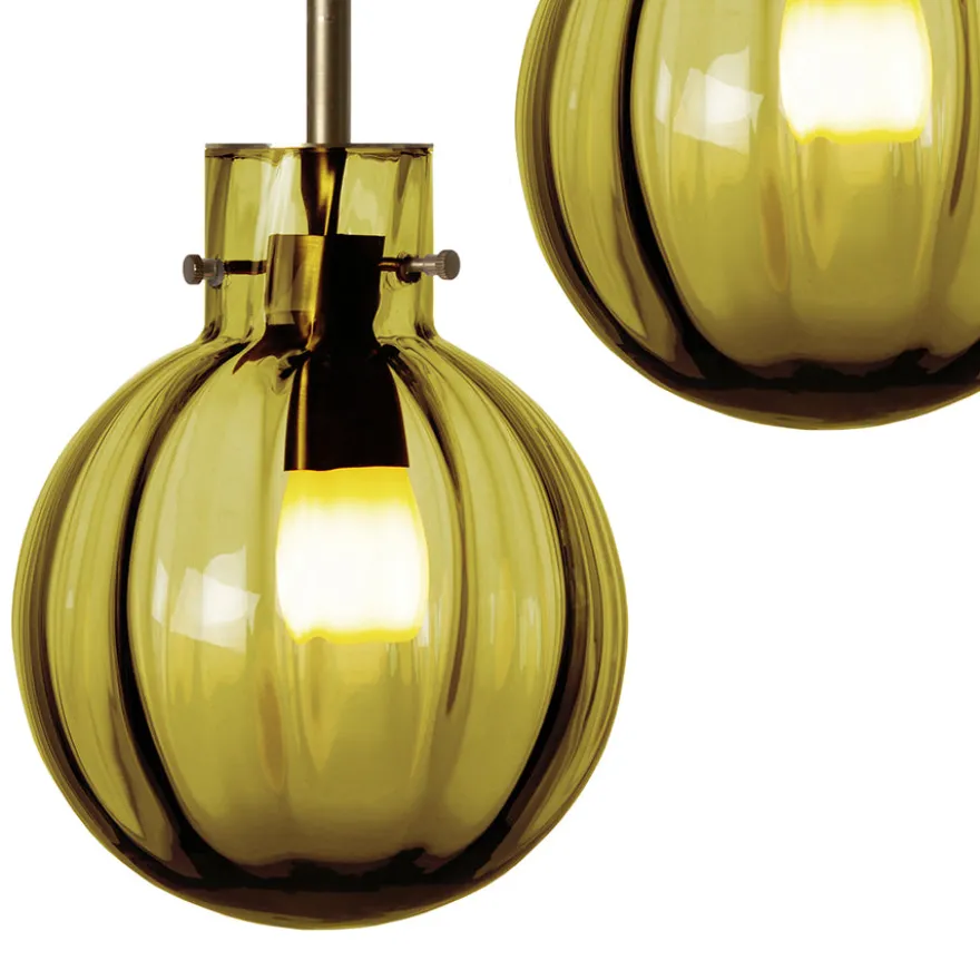 KRYSTALLKULE TAKLAMPE OPTIKK OLIVEN 160MM