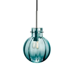 KRYSTALLKULE TAKLAMPE OPTIKK BLÅGRØNN 160MM
