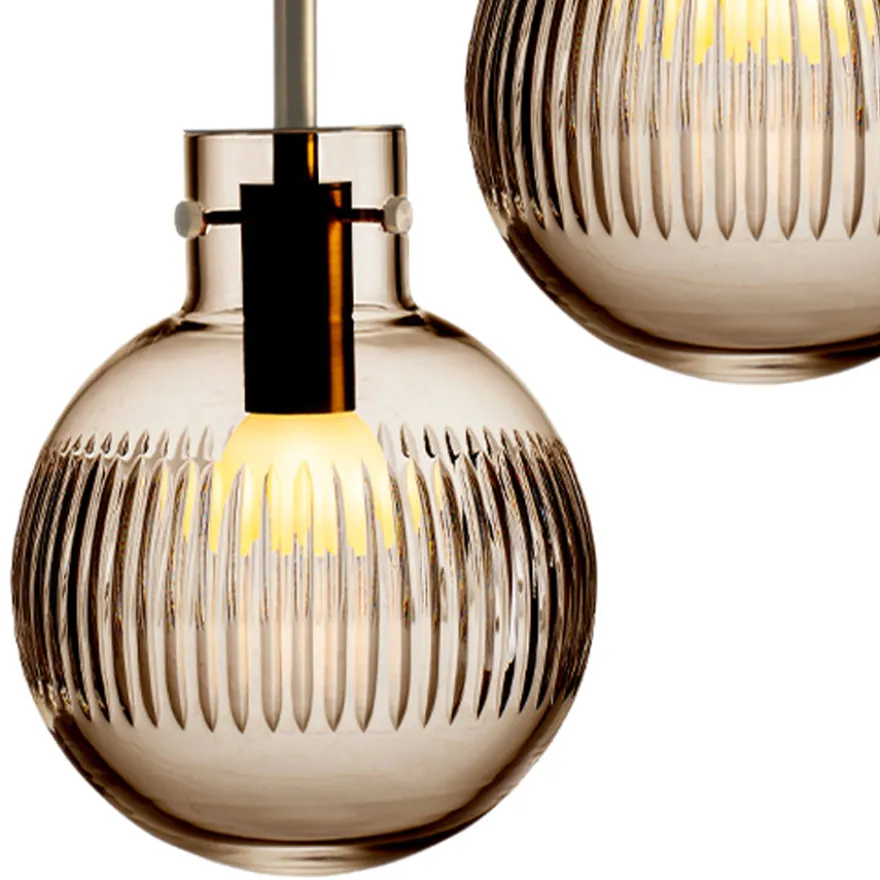 KRYSTALLKULE TAKLAMPE SKJÆR KAKAO 160MM