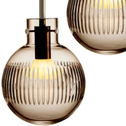 KRYSTALLKULE TAKLAMPE SKJÆR KAKAO 120MM