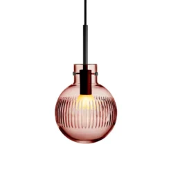 KRYSTALLKULE TAKLAMPE SKJÆR MORGENRØD 160MM