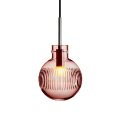 KRYSTALLKULE TAKLAMPE SKJÆR MORGENRØD 160MM