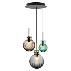 KRYSTALLKULE TAKLAMPE SKUMRING 3 STK