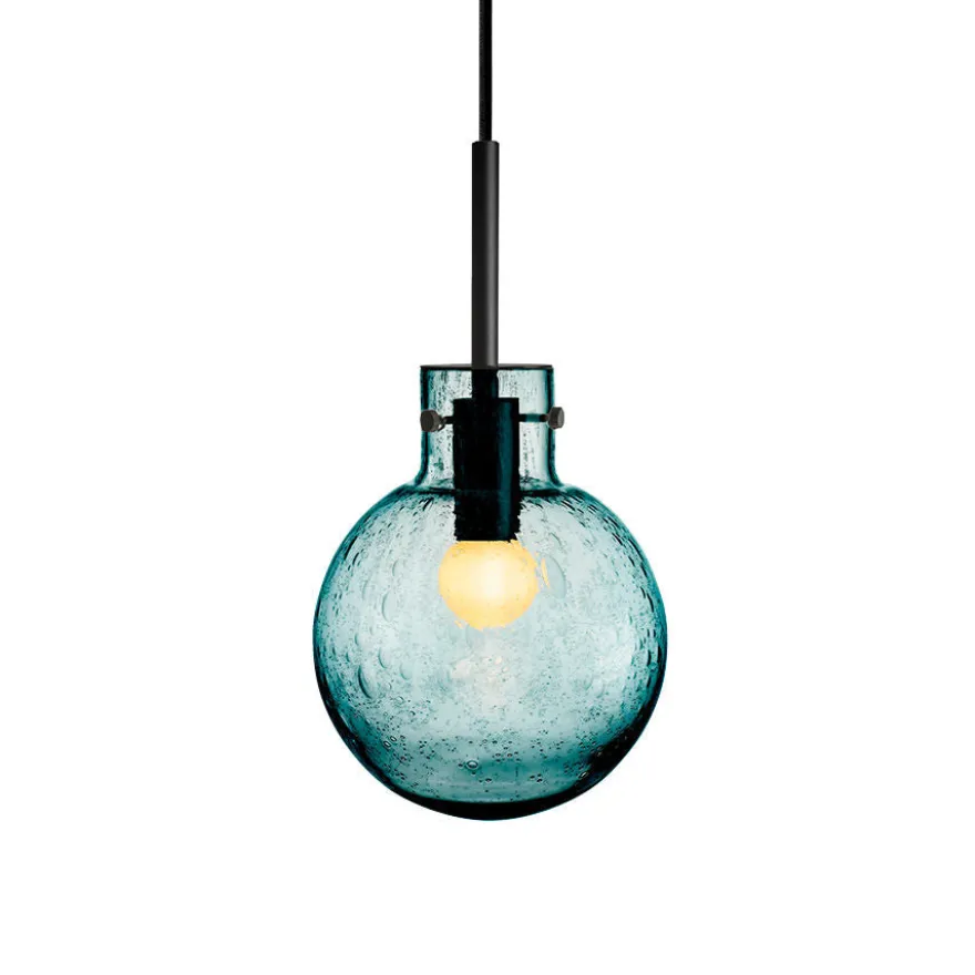 KRYSTALLKULE TAKLAMPE SODA BLÅGRØNN 160MM