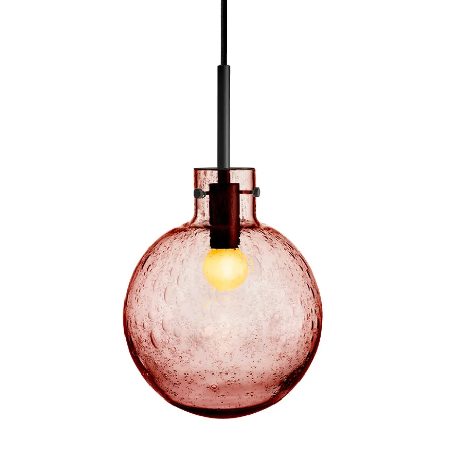 KRYSTALLKULE TAKLAMPE SODA MORGENRØD 200MM