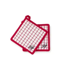 NORGESGLASSET GRYTEKLUT 20x20 CM 2PK RØD