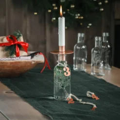 NORGESGLASSET LYSHOLDER TIL NORGESFLASKE ROSEGULL