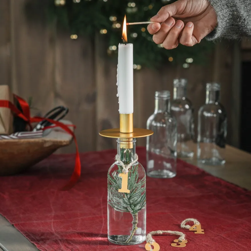 NORGESGLASSET LYSHOLDER TIL NORGESFLASKE GULL