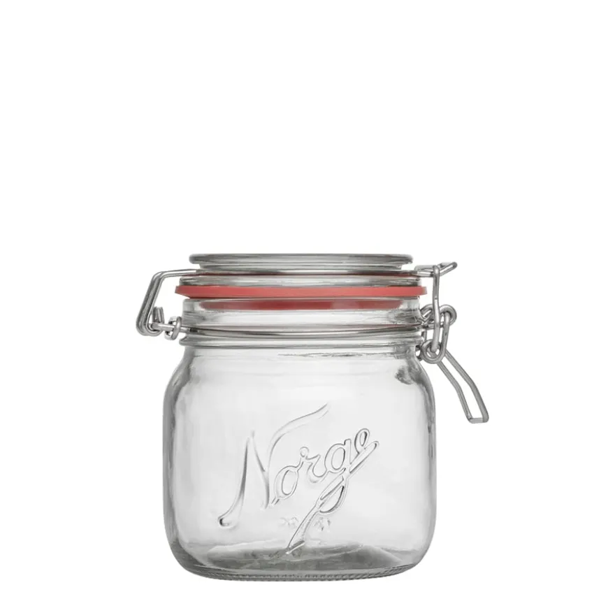 NORGESGLASSET OPPBEVARINGSGLASS 0,4L HENGSLET LOKK