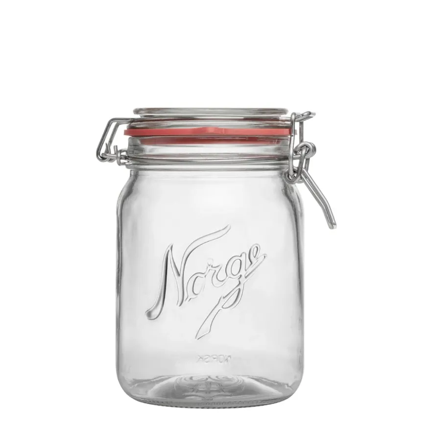 NORGESGLASSET OPPBEVARINGSGLASS 0,7L HENGSLET LOKK