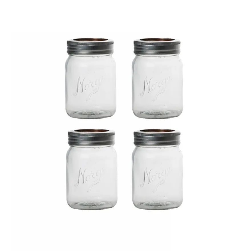 NORGESGLASSET OPPBEVARINGSGLASS 0,7L SKRULOKK 4PK