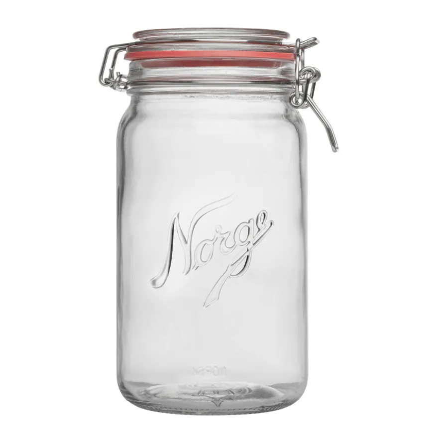 NORGESGLASSET OPPBEVARINGSGLASS 1L HENGSLET LOKK