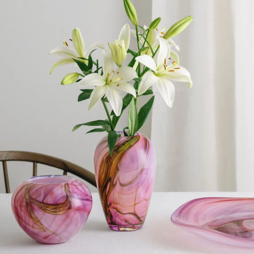 RED MORNING VASE 24 CM