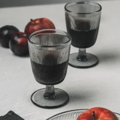 SIRI GLASS MED STETT 25 CL 4PK RØKGRÅ