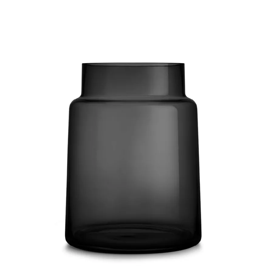 TINDRE VASE/LYSLYKT RØKGRÅ 30 CM