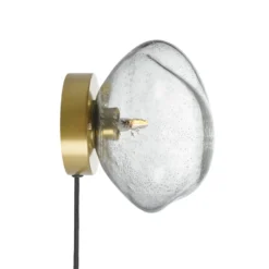 VEGGLAMPE KLAR M/SODA MED UTVENDIG MESSING OPPHENG